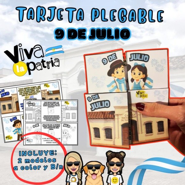 Producto - TARJETA DESPLEGABLE. 9 DE JULIO