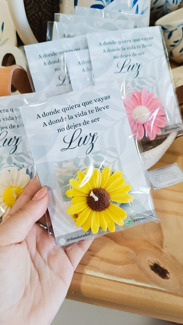 Producto - Velas Marga con tarjetas frase