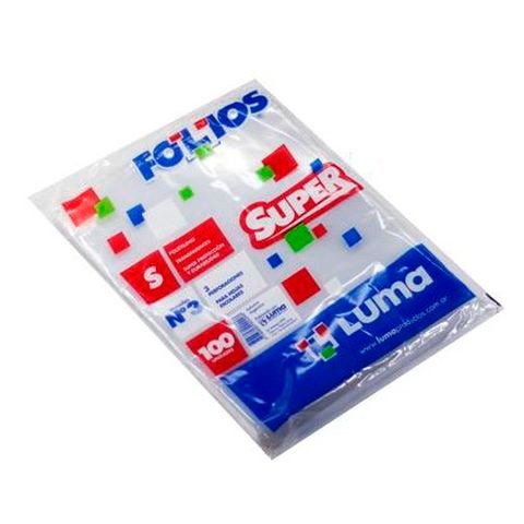 Producto - FOLIO ESCOLAR POLIETILENO SUPER 70 MICRONES X100 UNIDADES LUMA