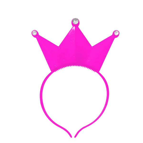 Producto - Vincha corona reina rosa con luz - 0