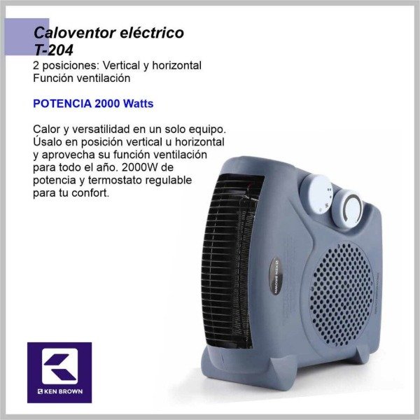 Producto - CALOVENTOR KENBROWN T-204 2000W VERTICAL/HORIZONTAL