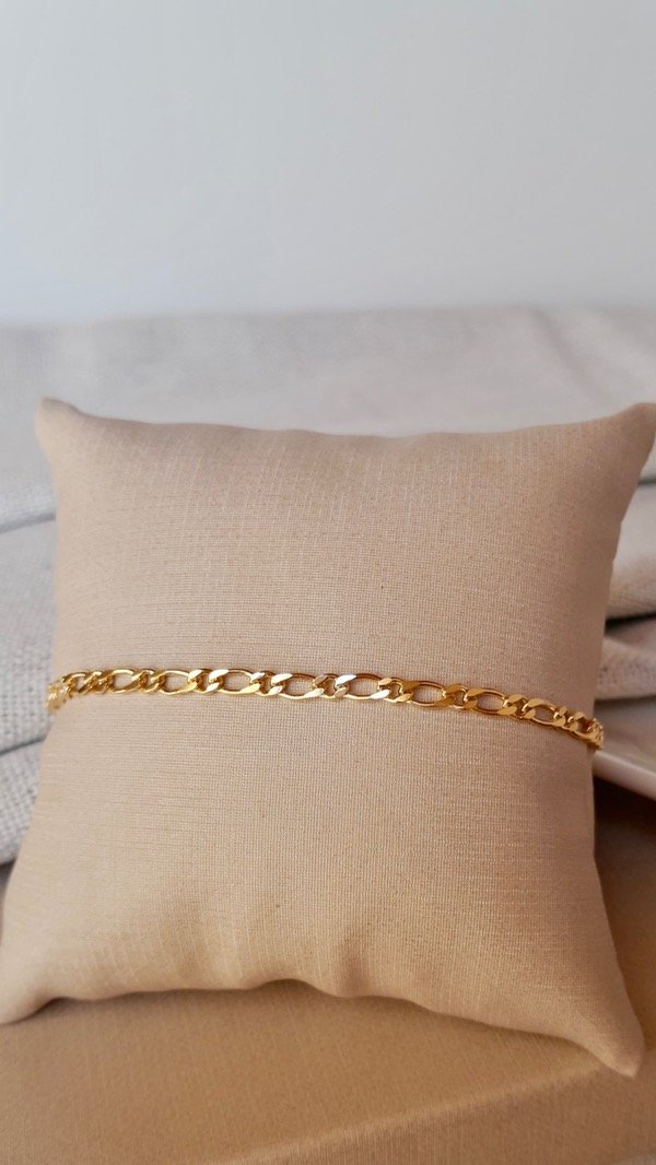 Producto - Pulsera 1x1 gruesa laminado en oro 18k