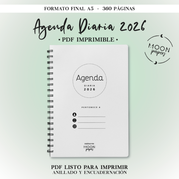 Producto - Agenda Diaria 2026 - Unisex