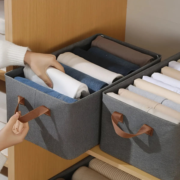 Producto - CANASTO ORGANIZADOR GRIS 48X27