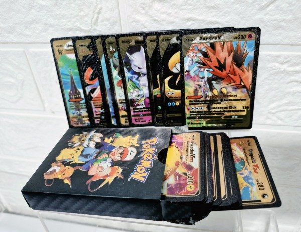 Producto - Cartas Pokemon negras impermeable plásticas Set x 55 cartas