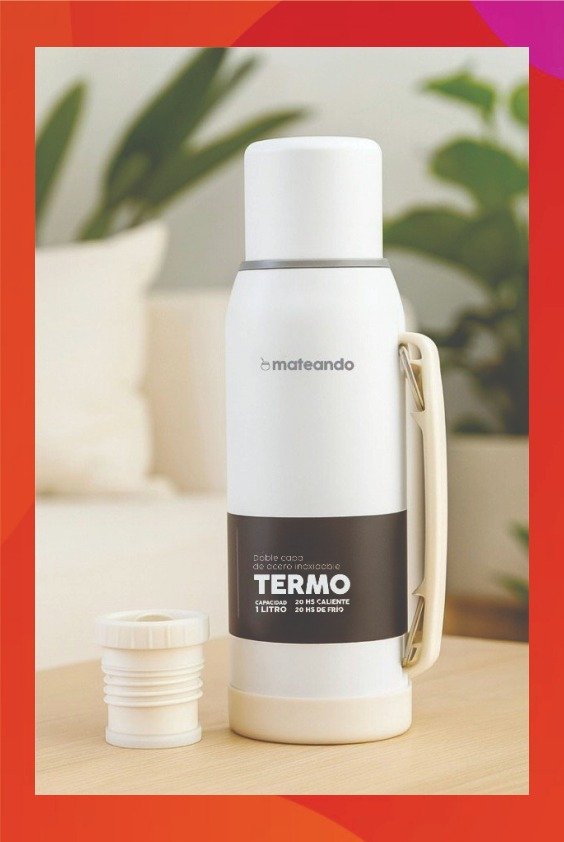 Producto - TERMO MATEANDO CLASSIC 1LT. - BLANCO