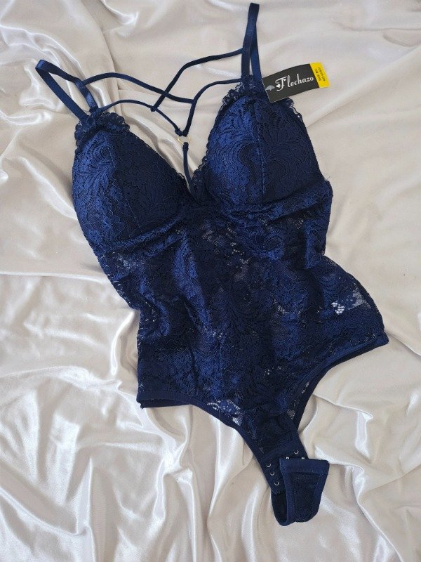 Producto - BODY IMPORTADO DE ENCAJE CON PUSH UP (A47 I) AZUL