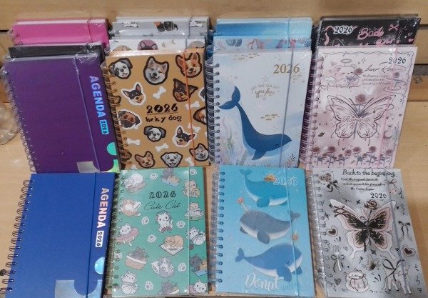 Producto - Agenda Diaria 2026 Ecológica A5 190 Hojas Tapa Dura Motivos