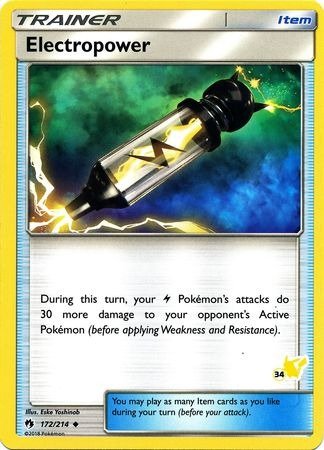 Producto - Electropower (172/214) Lost Thunder (Pikachu Stamp #34) [Battle Academy 2020]