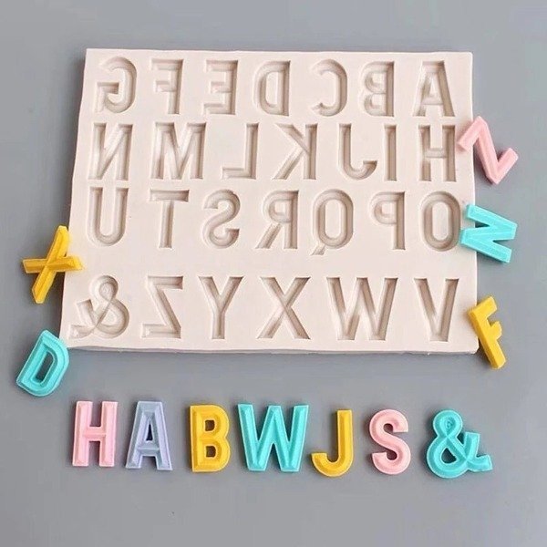 Producto - Molde de silicona letras faseteadas