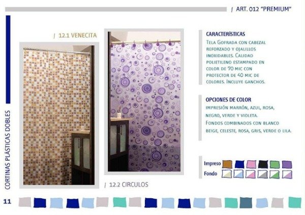 Producto - CORTINA BAÑO de PVC ART 12