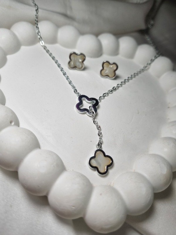 Producto - Set Collar + Aros Trebol - 1