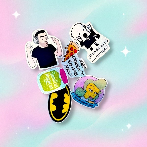 Producto - Pack de stickers holográficos a prueba de agua grandes
