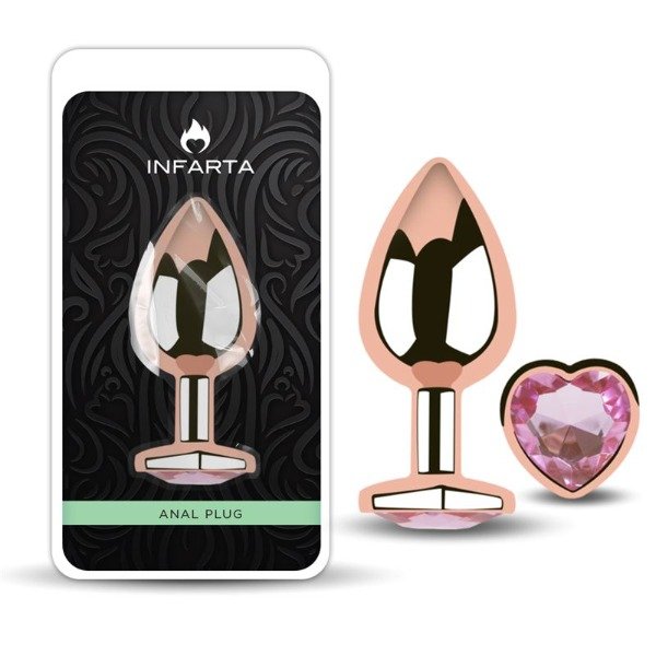 Producto - JUGUETES / Anal Plug Heart Love Rose Metal Medium Rosy
