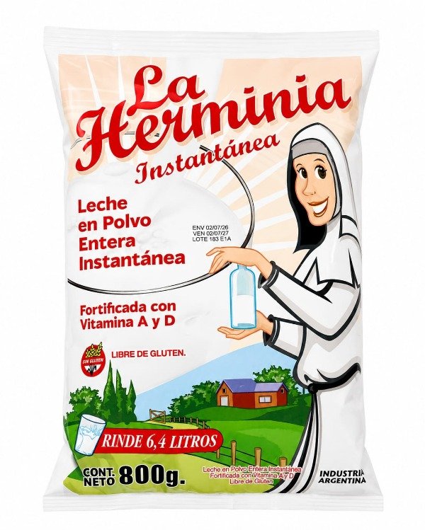 Producto - LECHE EN POLVO ENTERA POR 800GR LA HERMINIA