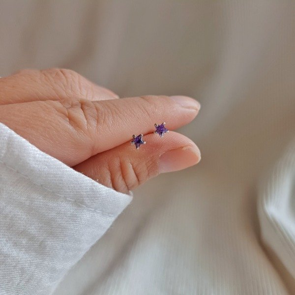 Producto - AROS MINI ESTRELLA PLATA 925