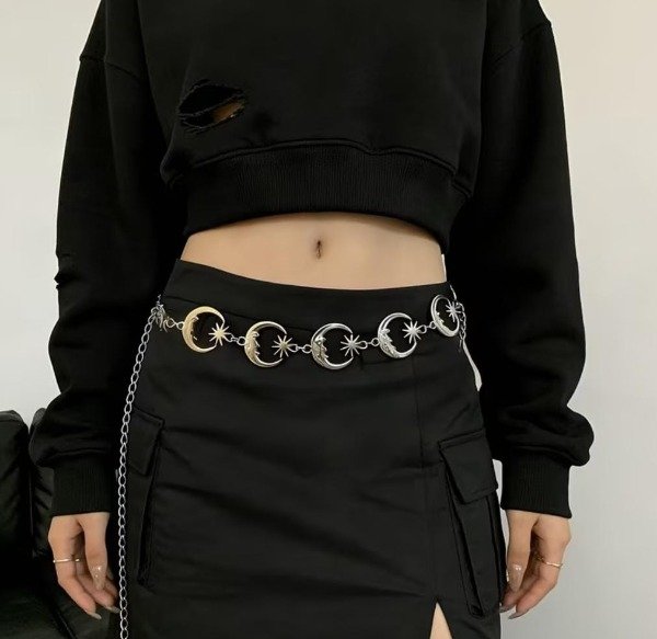 Producto - Cinto Chains Lunas Y2K - 0