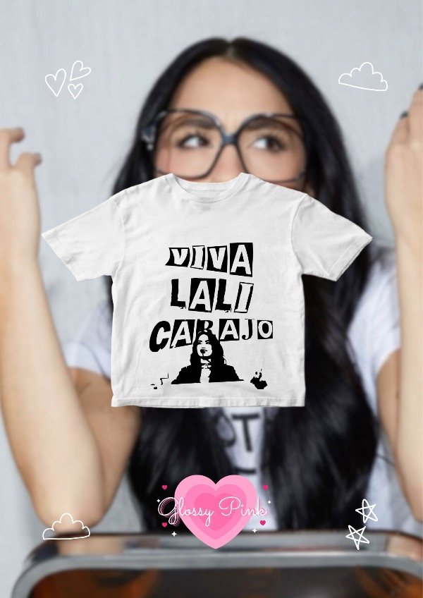 Baby Tee Viva Lali Carajo - VINILO TEXTIL