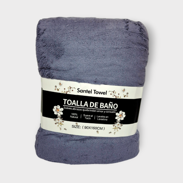 Producto - Toalla de Baño Santel Liso 90x160cm Azul