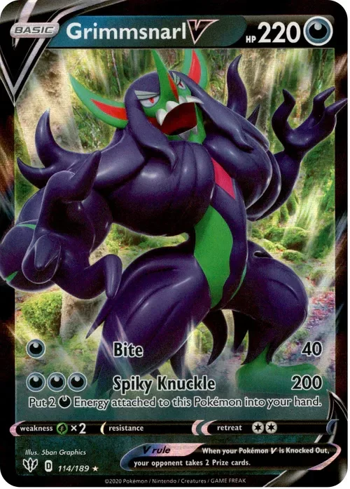 Producto - Grimmsnarl V - 114/189 - Darkness Ablaze - Holo