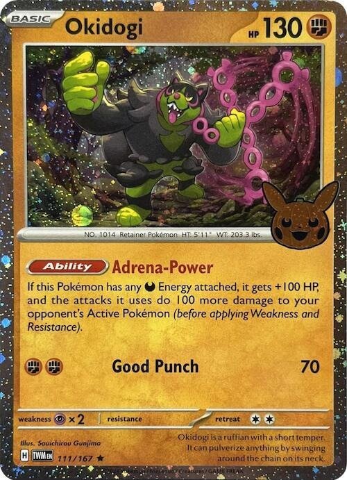 Producto - Okidogi - 111/167 - Twilight Masquerade - Holo Cosmos Trick or Trade 2024