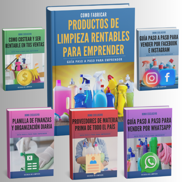 Producto - CURSO COMPLETO FABRICACIÓN DE PRODUCTOS DE LIMPIEZA
