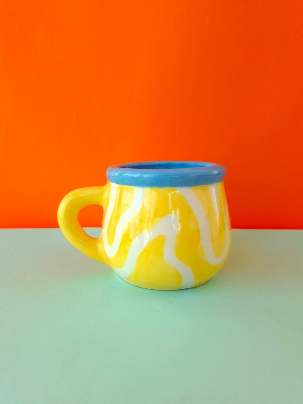 Producto - Taza caldero Amarilla y celeste