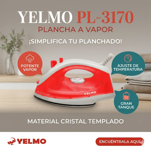 Producto - PLANCHA A VAPOR YELMO PL-3170