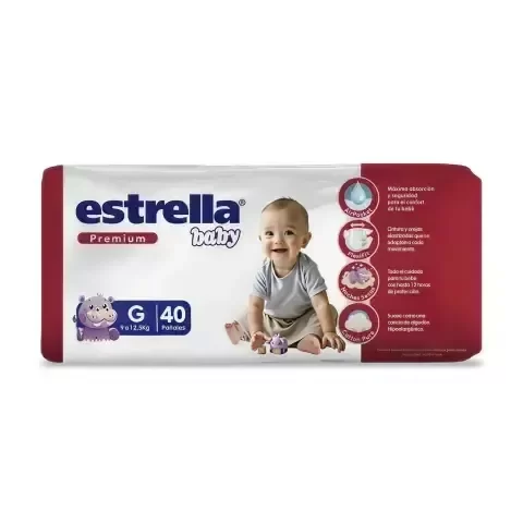 Producto - Pañal Estrella Premium talle G x40u