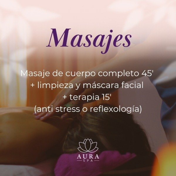 Producto - MASAJE + FACIAL + TERAPIA 1 Persona