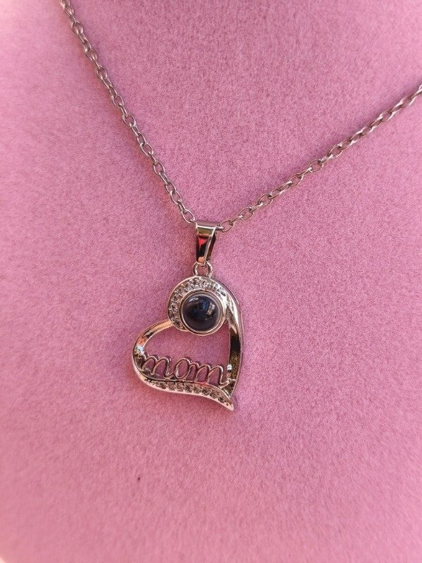 Producto - Collar Te Amo 100 idiomas Mamá plateado - 1