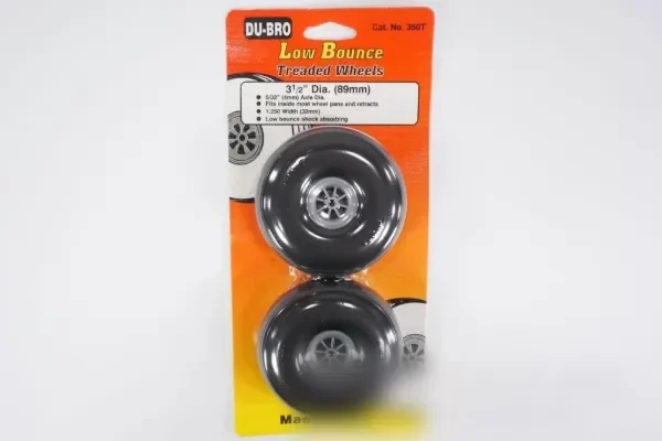 Producto - Ruedas Du-Bro de PVC de 88,9 mm (3,5") x 32 mm para eje de 4 mm (Par)