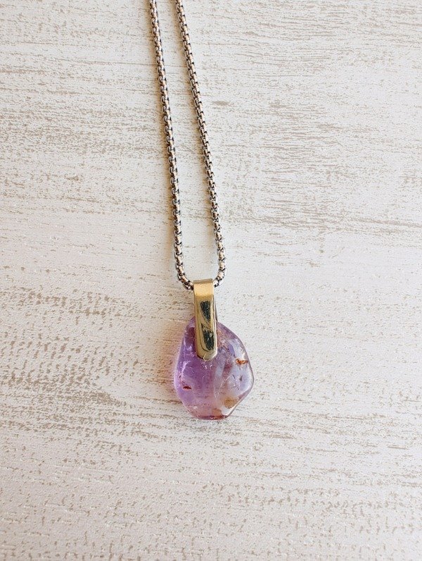 Producto - Collar con dije de Ametrino lazo