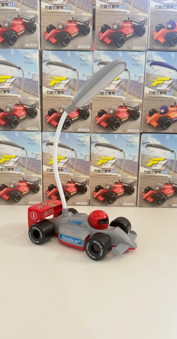 Producto - LAMPARA LED AUTO VELADOR FORMULA 1 - GRIS CON ROJO