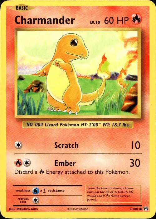 Producto - Charmander - 9/108 - Evolutions