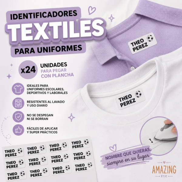 Producto - Identificadores Textiles x24 DTF - 0