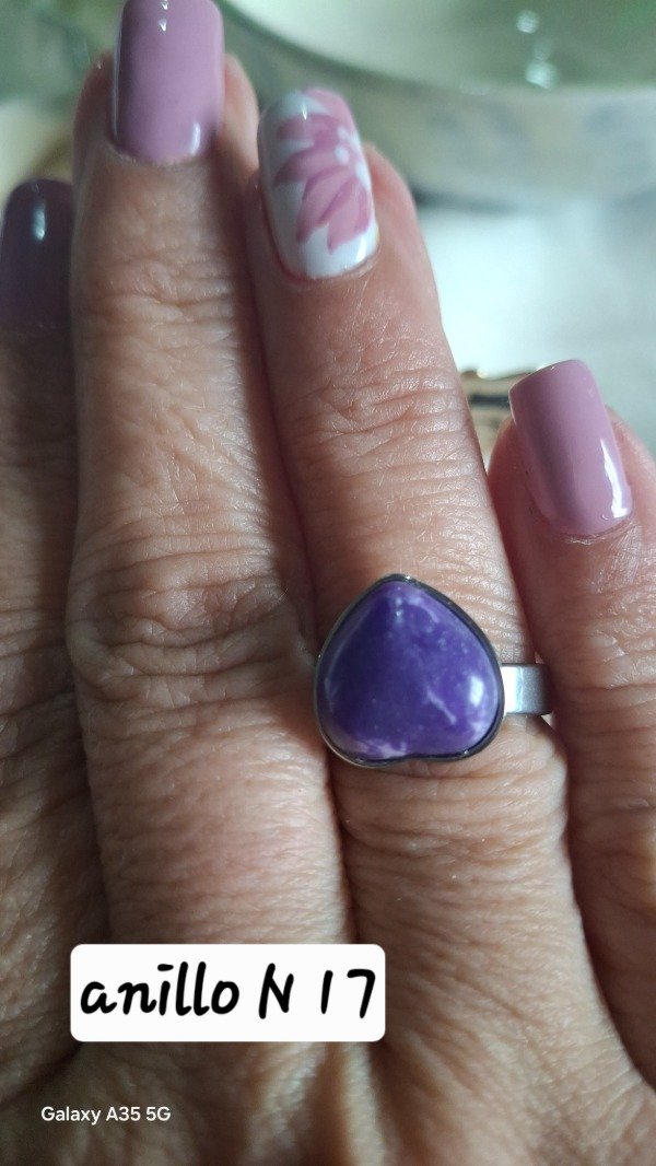 Producto - Anillos corazón violeta N17