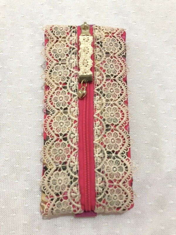 Producto - Cartuchera para Agenda/Cuaderno/Libro "ROSAS CHINAS"