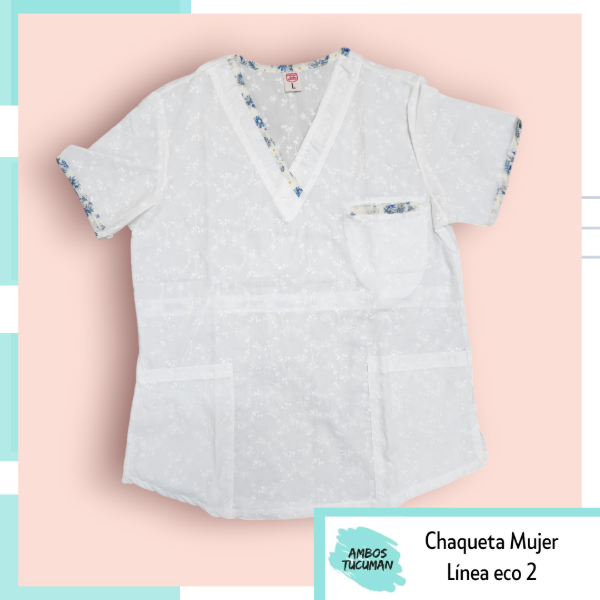 Producto - Chaqueta Blanca Broderie detalle Florcitas
