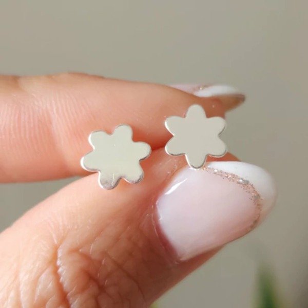 Producto - Aros Abridores Flor en Plata 925 - Lolita