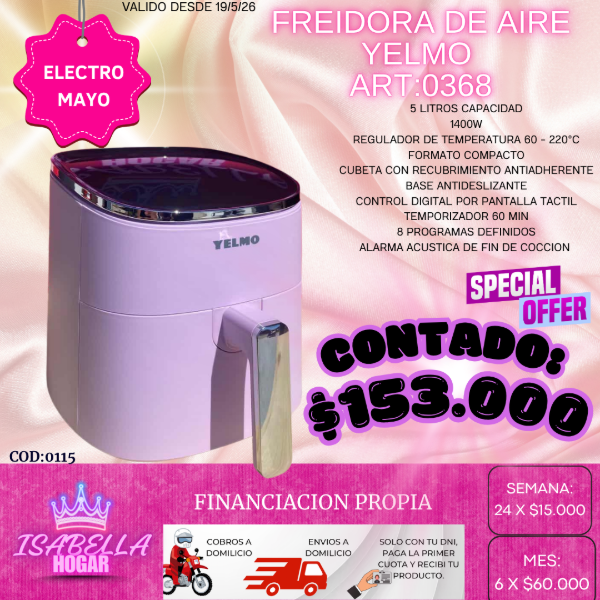 Producto - FREIDORA DE AIRE YELMO COD:7309