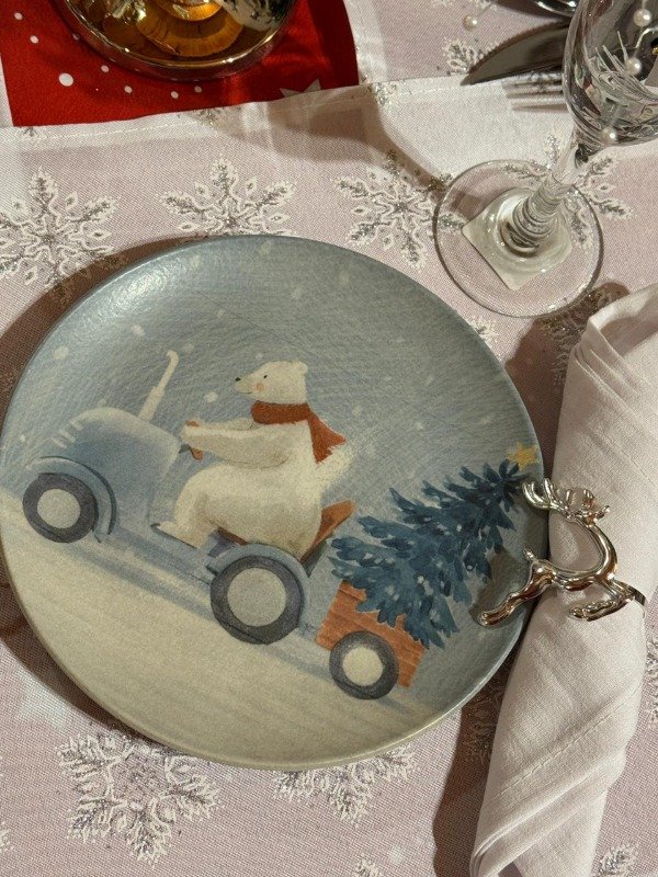 Producto - Línea Polar - Oso andando en tractor - Plato de postre (Efectivo: 15.920)