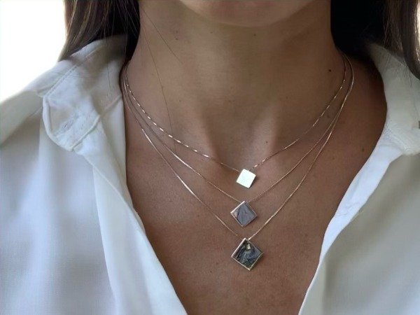 Producto - Collar triple con ROMBOS