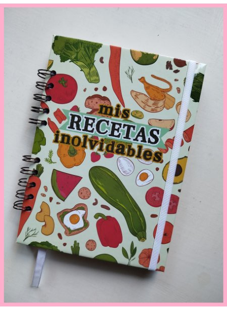 Producto - Cuaderno recetario - Mis recetas inolvidables - Modelo Verduritas