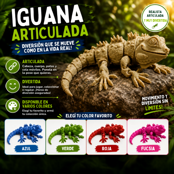 Producto - Iguana Articulada 3D - 0