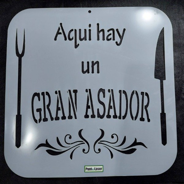 Producto - Stencil Dia del Padre - 30x30 cod gran asador