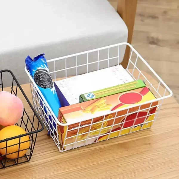 Producto - Canasta Metal blanca