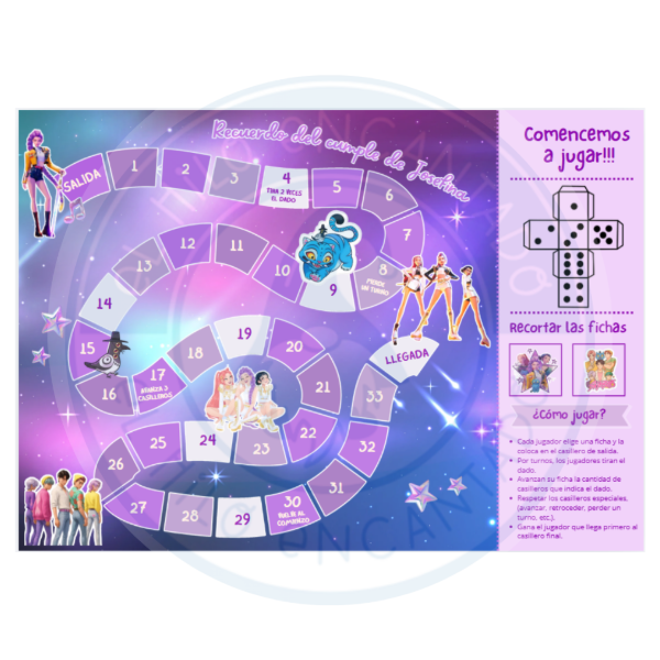 Producto - PDF "Juego de recorrido de las Guerreras Kpop"
