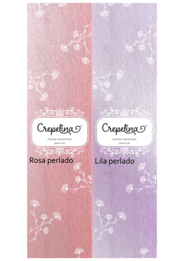 Producto - Crepelina (papel crepé) - Colores perlados (2 unidades iguales)