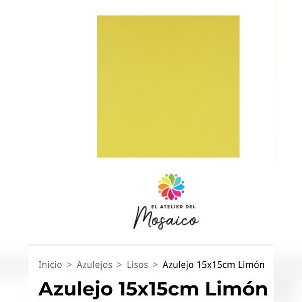 Producto - Azulejo Amarillo Limón 2da. selección